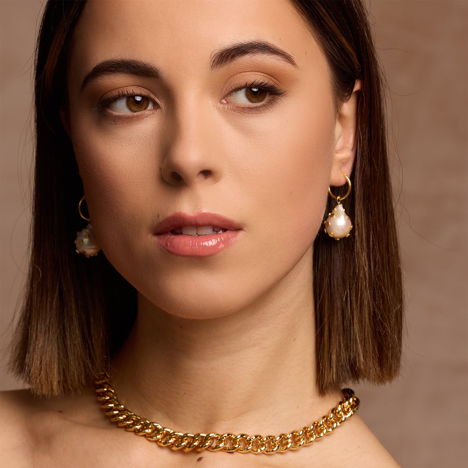 Gia Thick Gold Chain Necklace