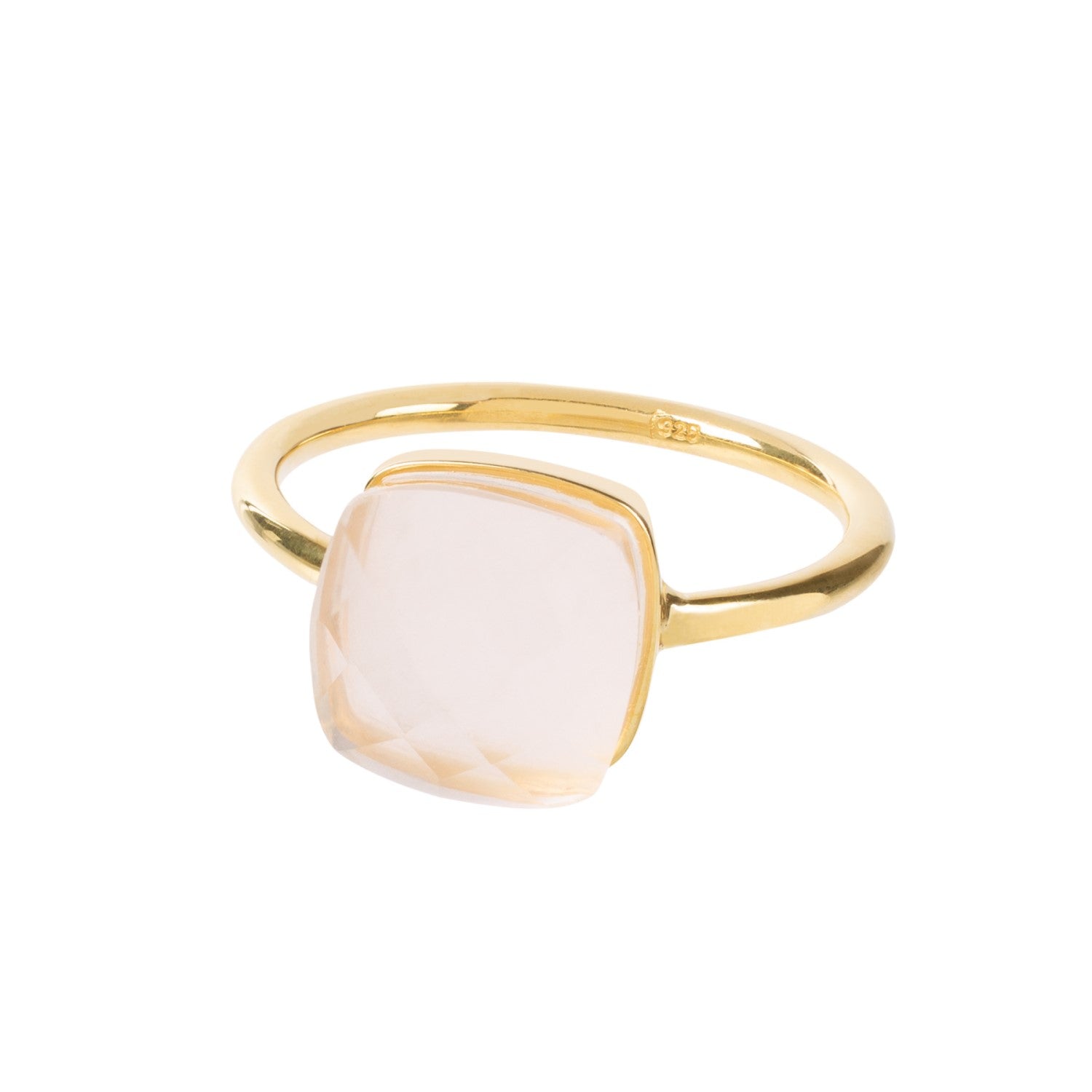 Sophia Rose Quartz Gold Ring