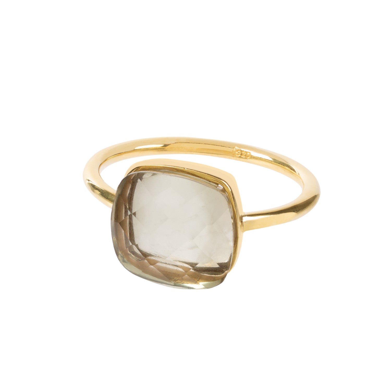 Sophia Prasiolte Gold Ring