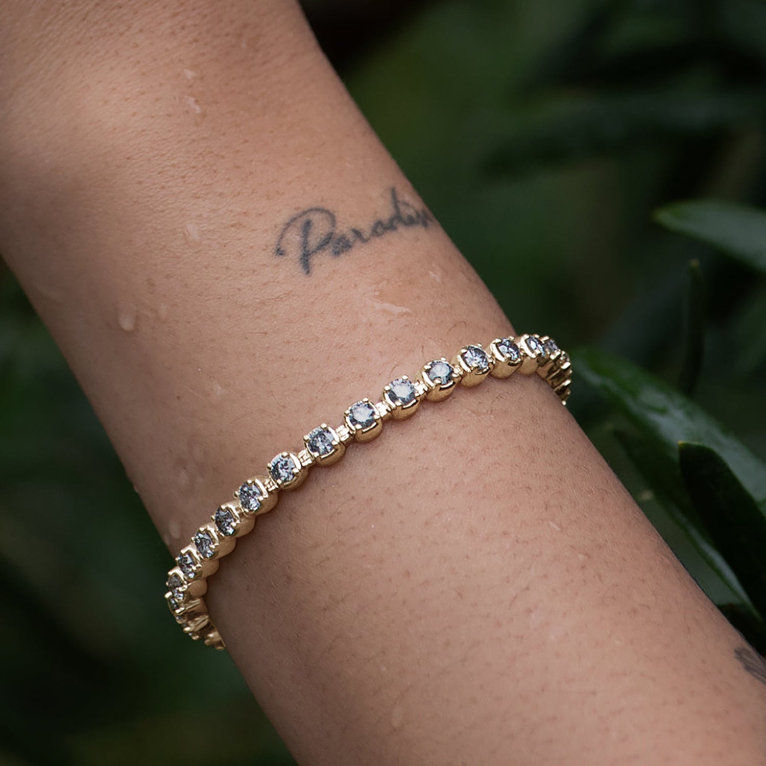 Ingot Eternity Bracelet - Grey Diamonds