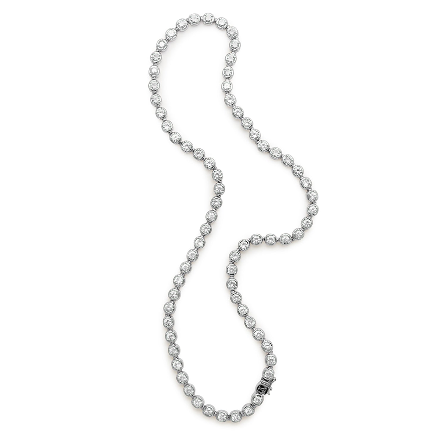 Ingot Eternity Necklace - Lab White Diamonds