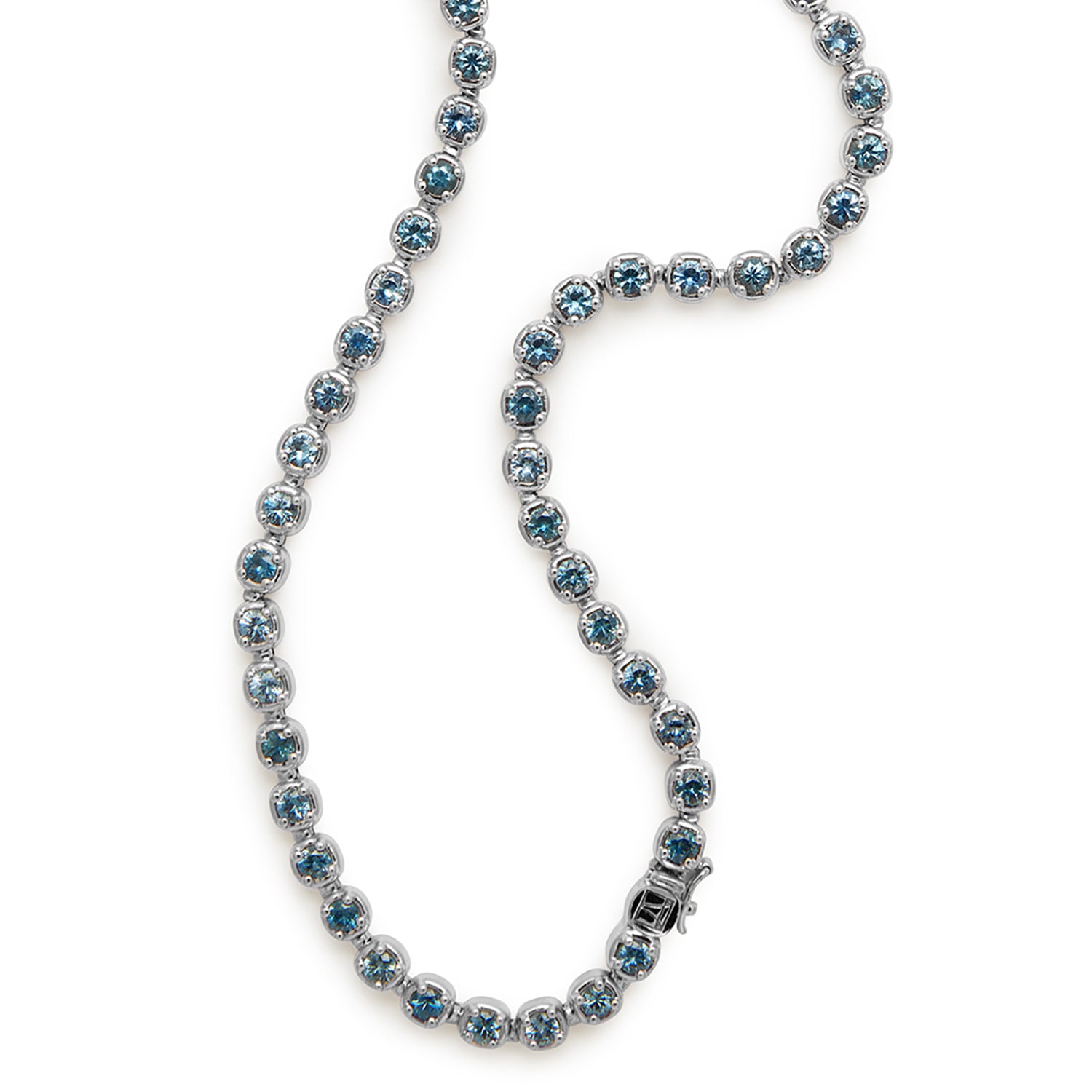 Ingot Eternity Necklace - Montana Sapphires