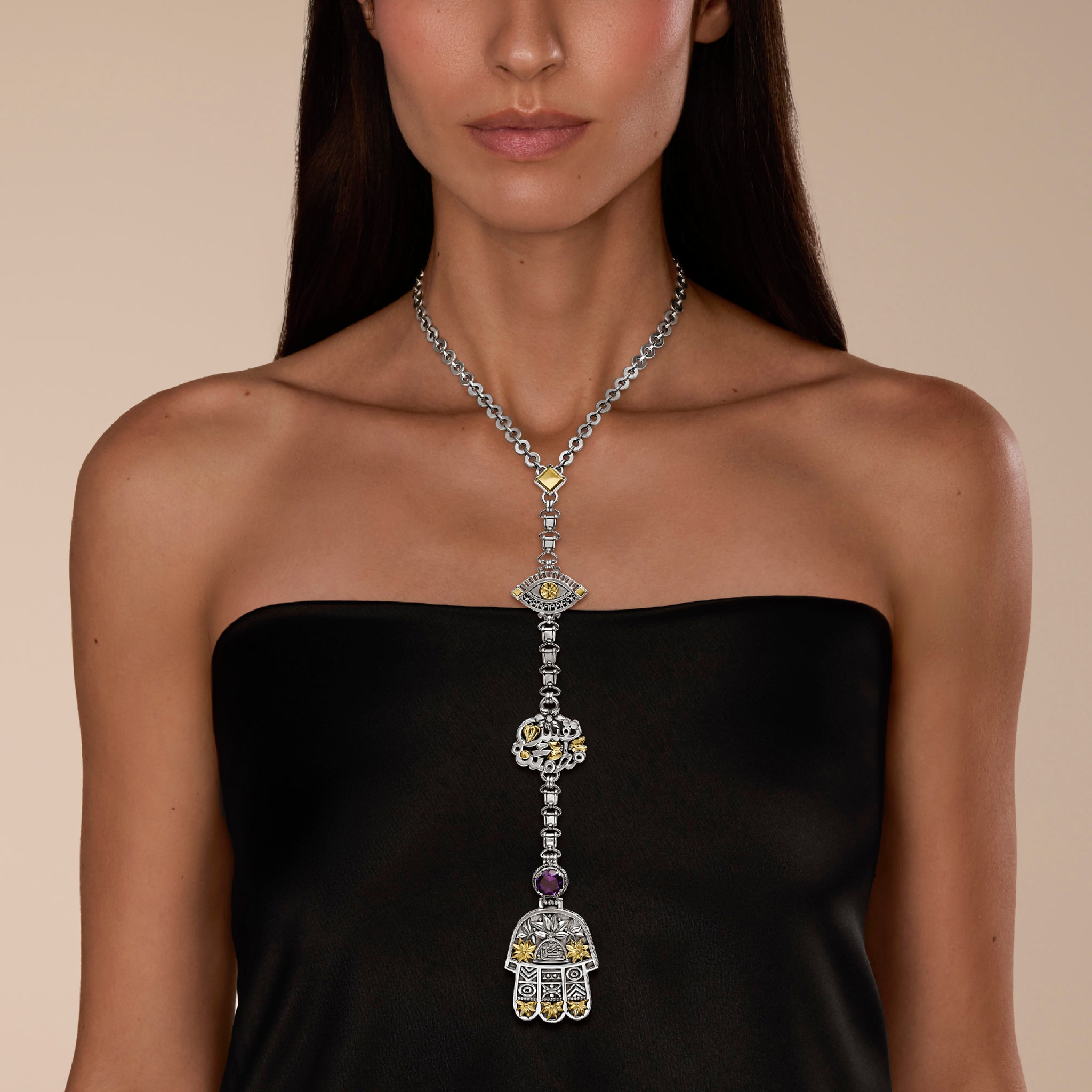 Kaf Lariat Necklace Azza Fahmy La Maison Couture