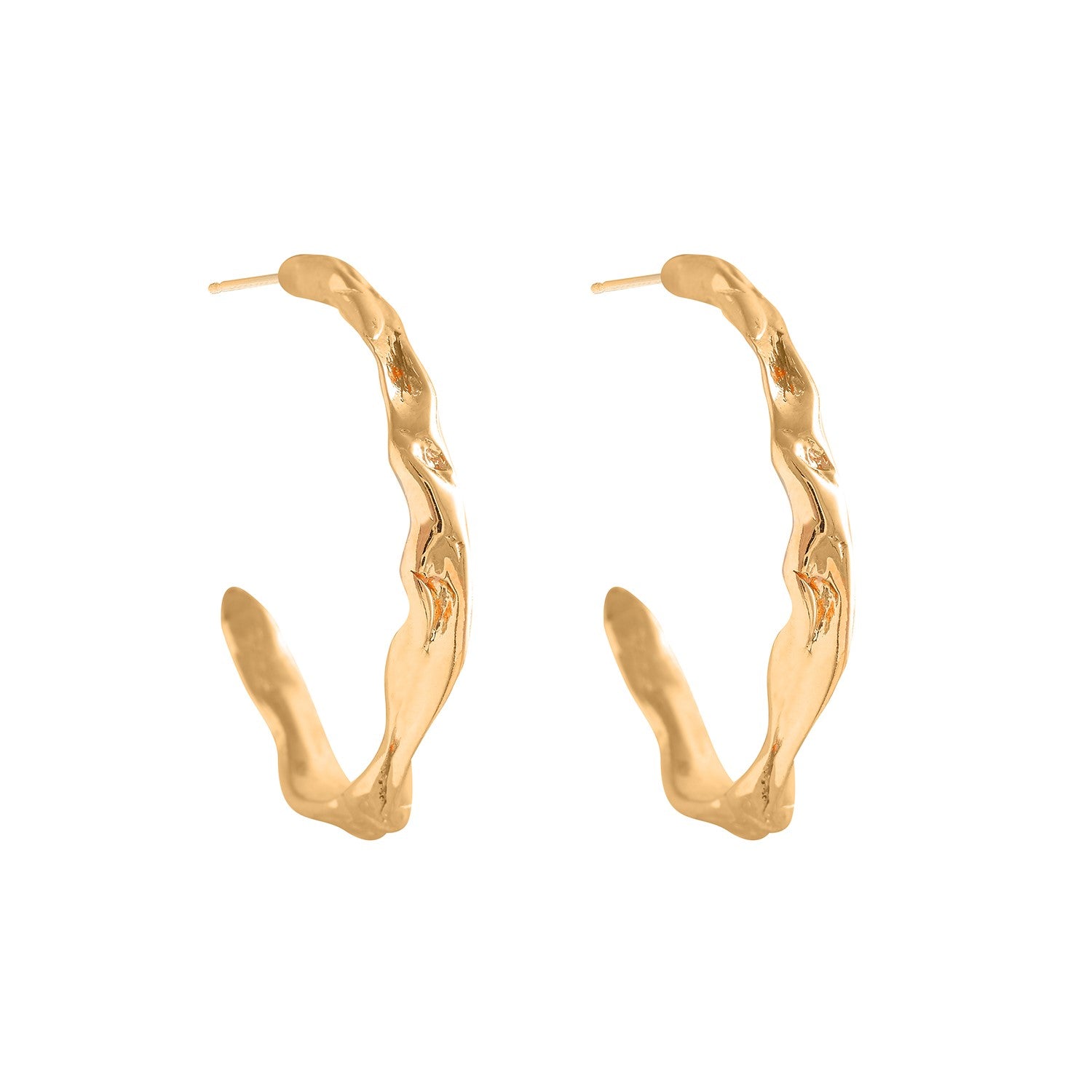 Wave Hoop Earrings