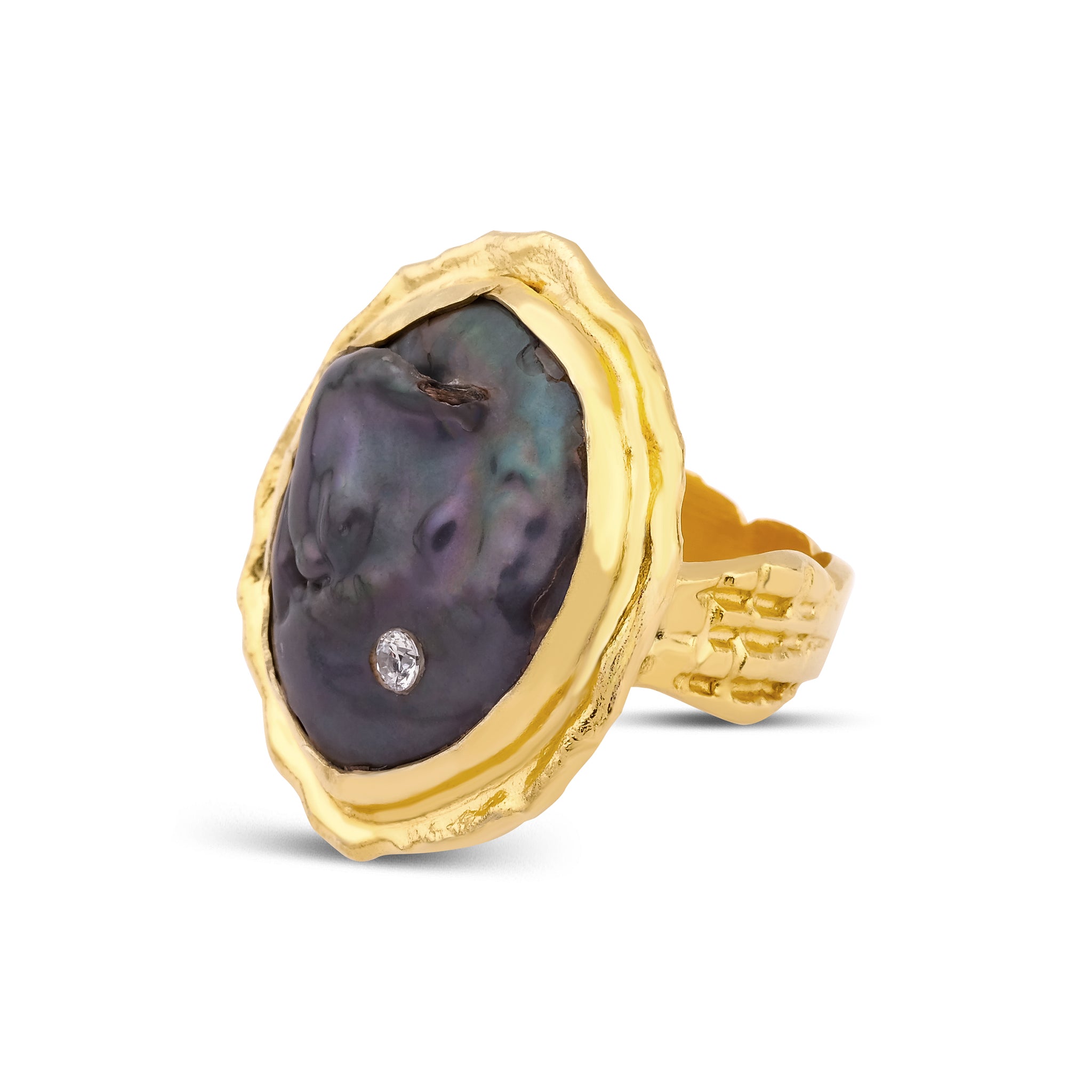 The Aphrodite's Tear Baroque Pearl Ring Ece London Sustainable Jewellery La Maison Couture