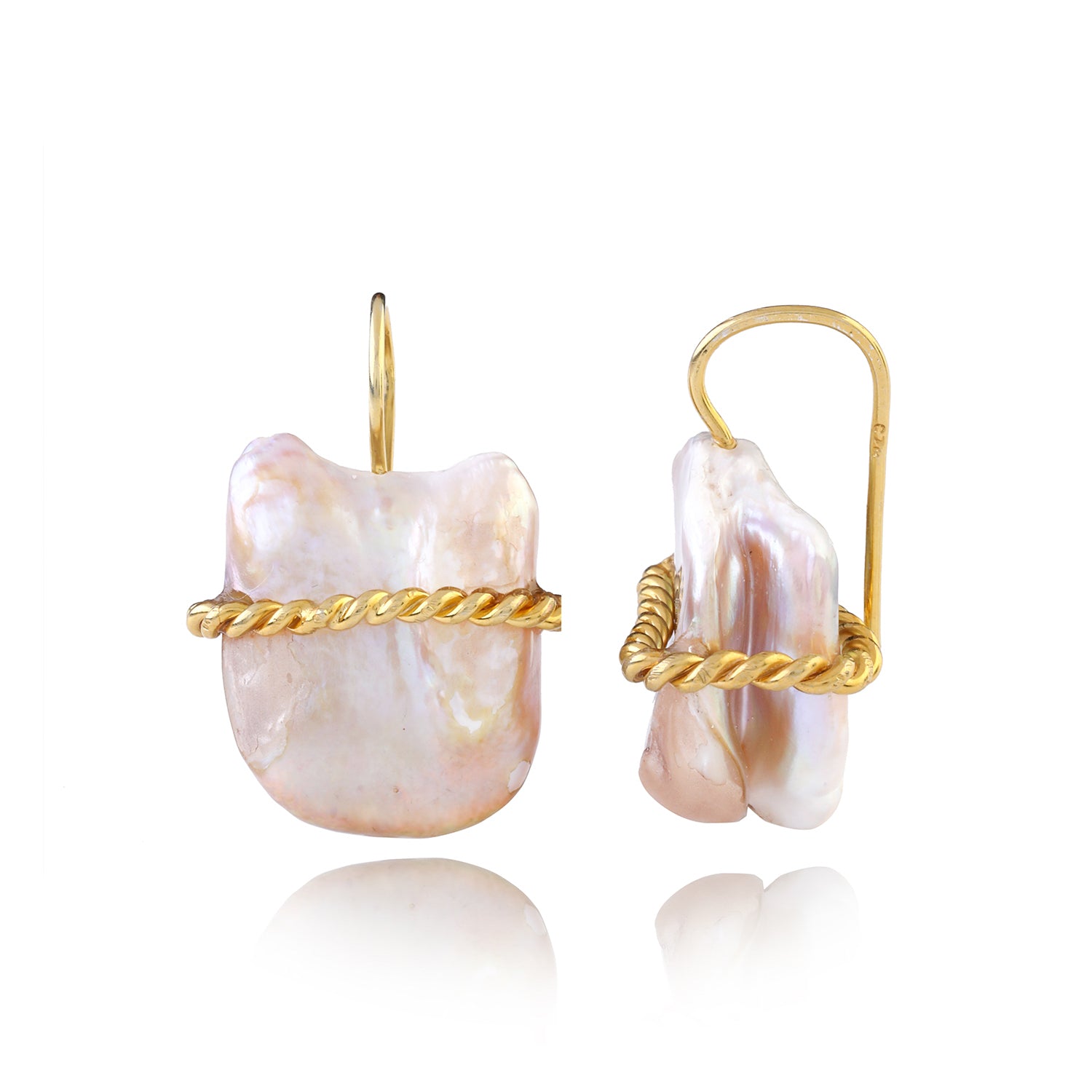 The Diana Baroque Pearl Earrings Ece London Sustainable Jewellery La Maison Couture