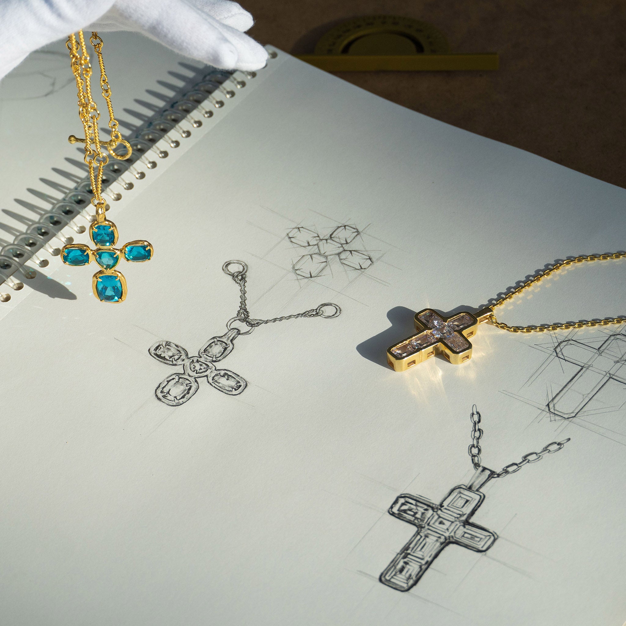 The Fortuna Cross Necklace Ece London Sustainable Jewellery La Maison Couture