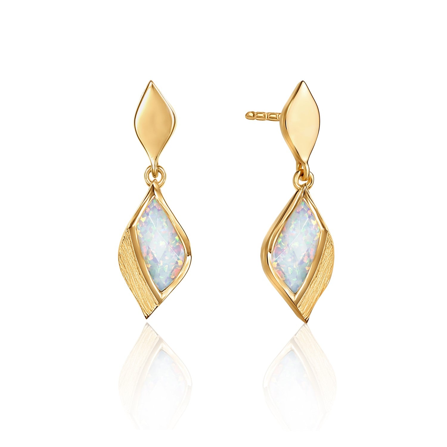 Clarity Gold Opal Earrings