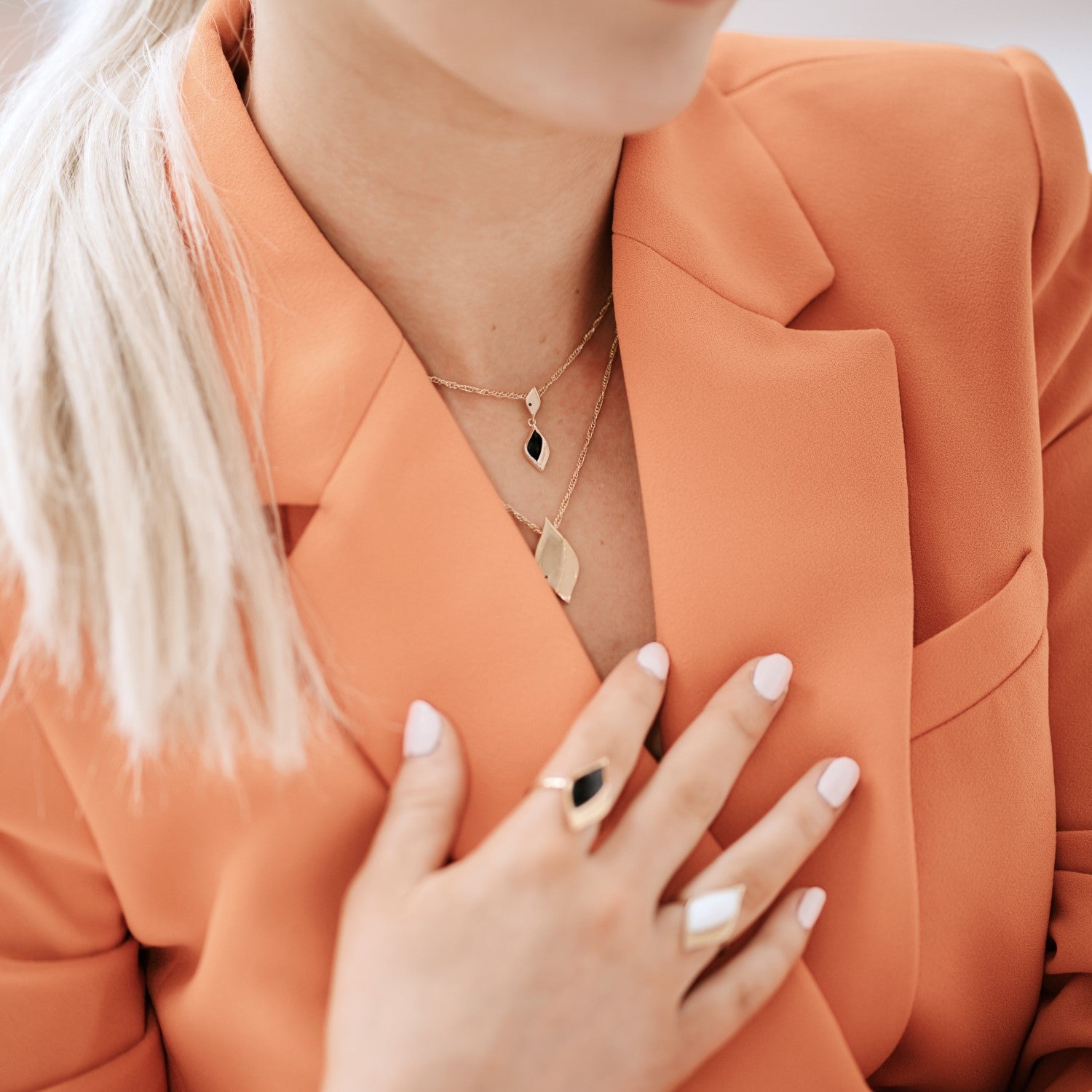 Strength Gold Onyx Necklace