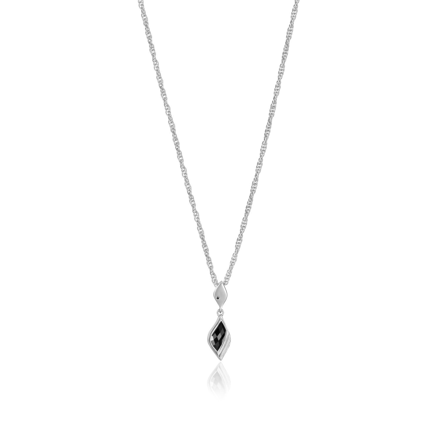 Strength Silver Onyx Necklace