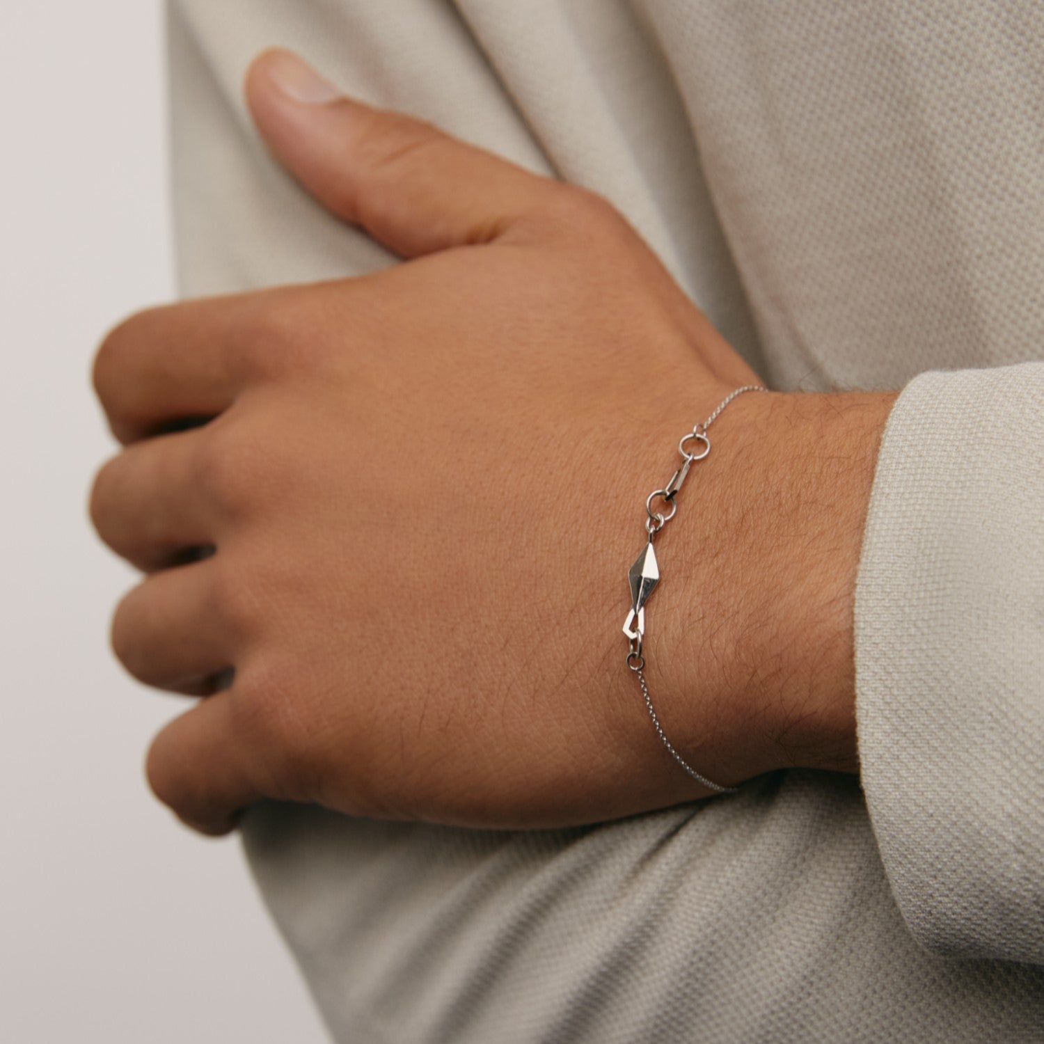 White Gold Bound Bracelet