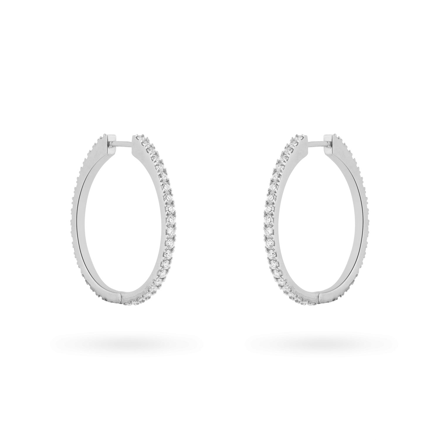 White Gold Continuous Hoops