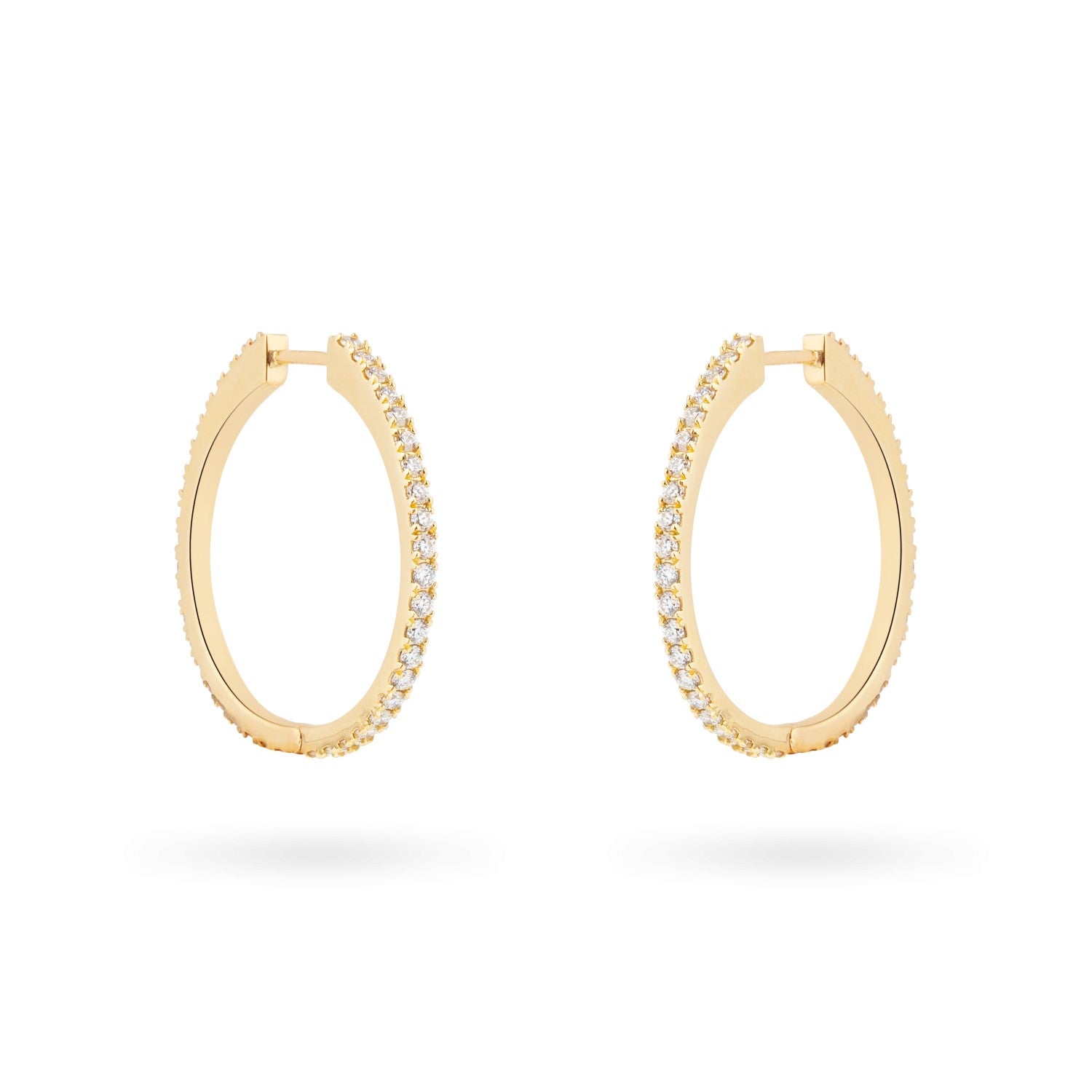 Yellow Gold Continuous Hoops