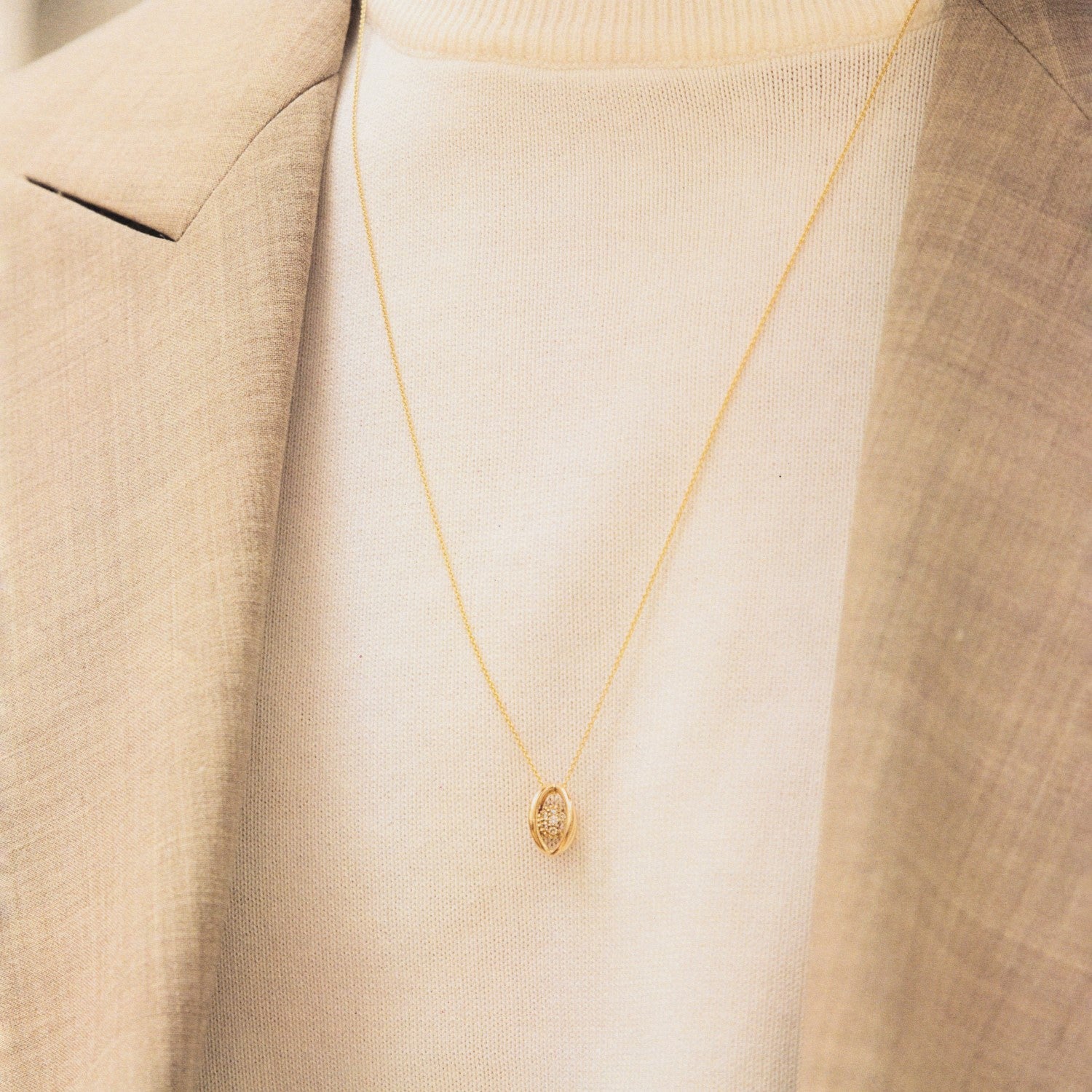 Yellow Gold Mati Necklace