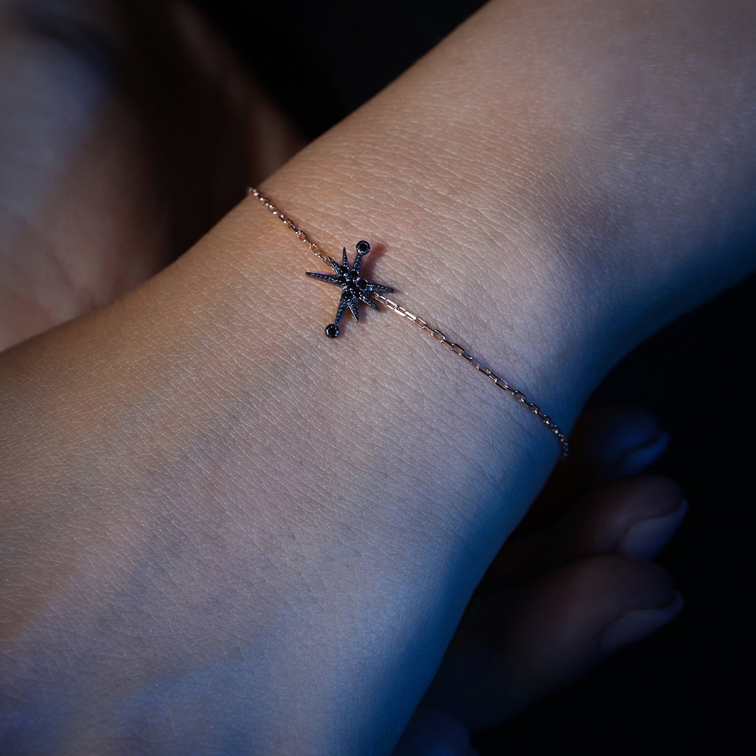 Rhodium Black Rose Gold Astral Bracelet