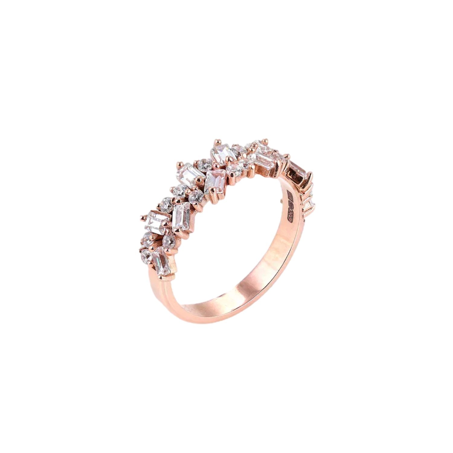 Rose Gold Jagged Eternity Ring