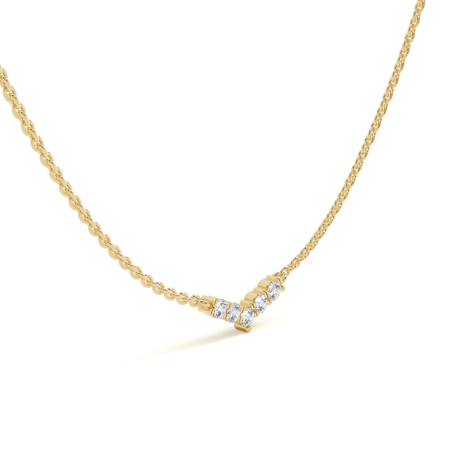 Diamond V-Shape Necklace