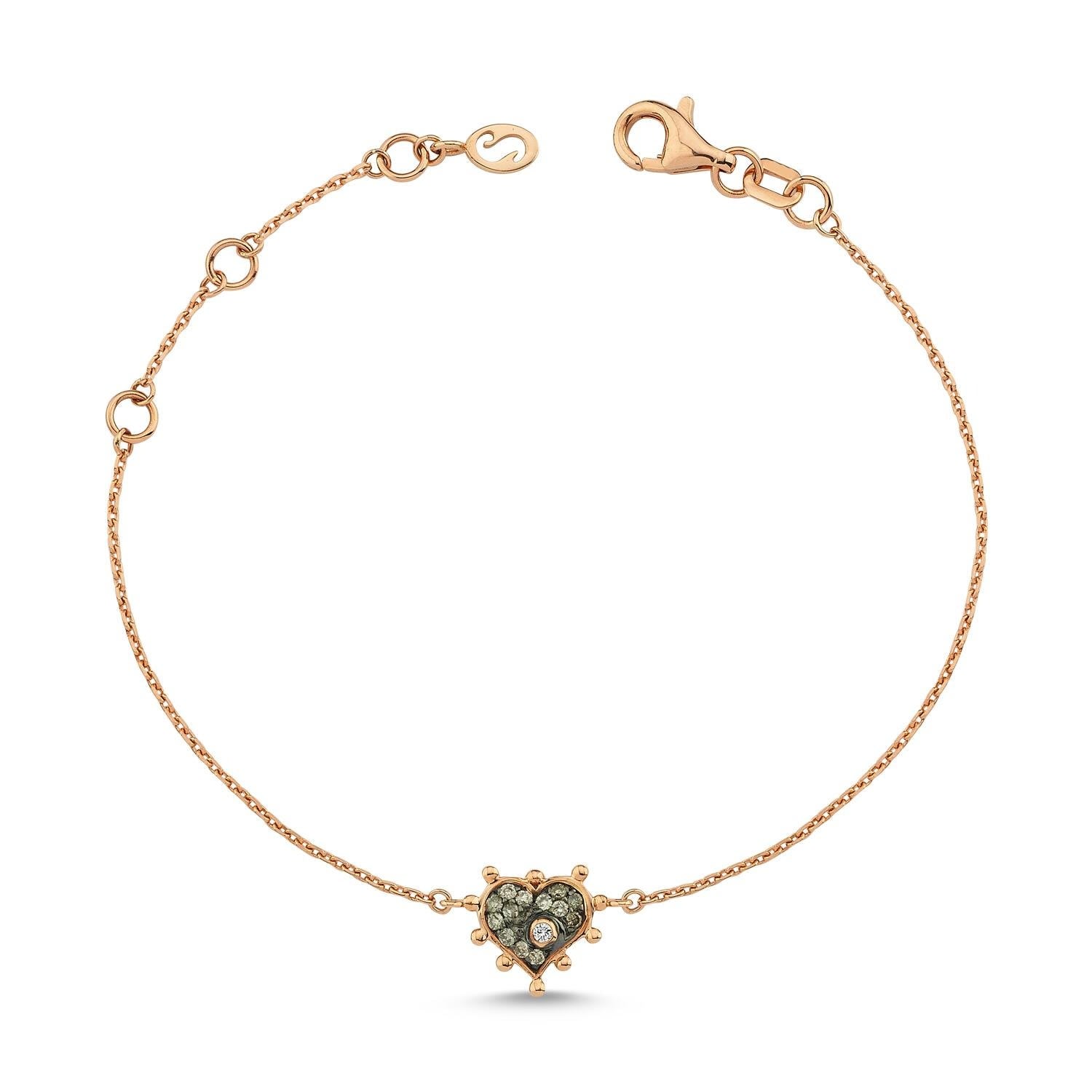 Champagne Heart Bracelet