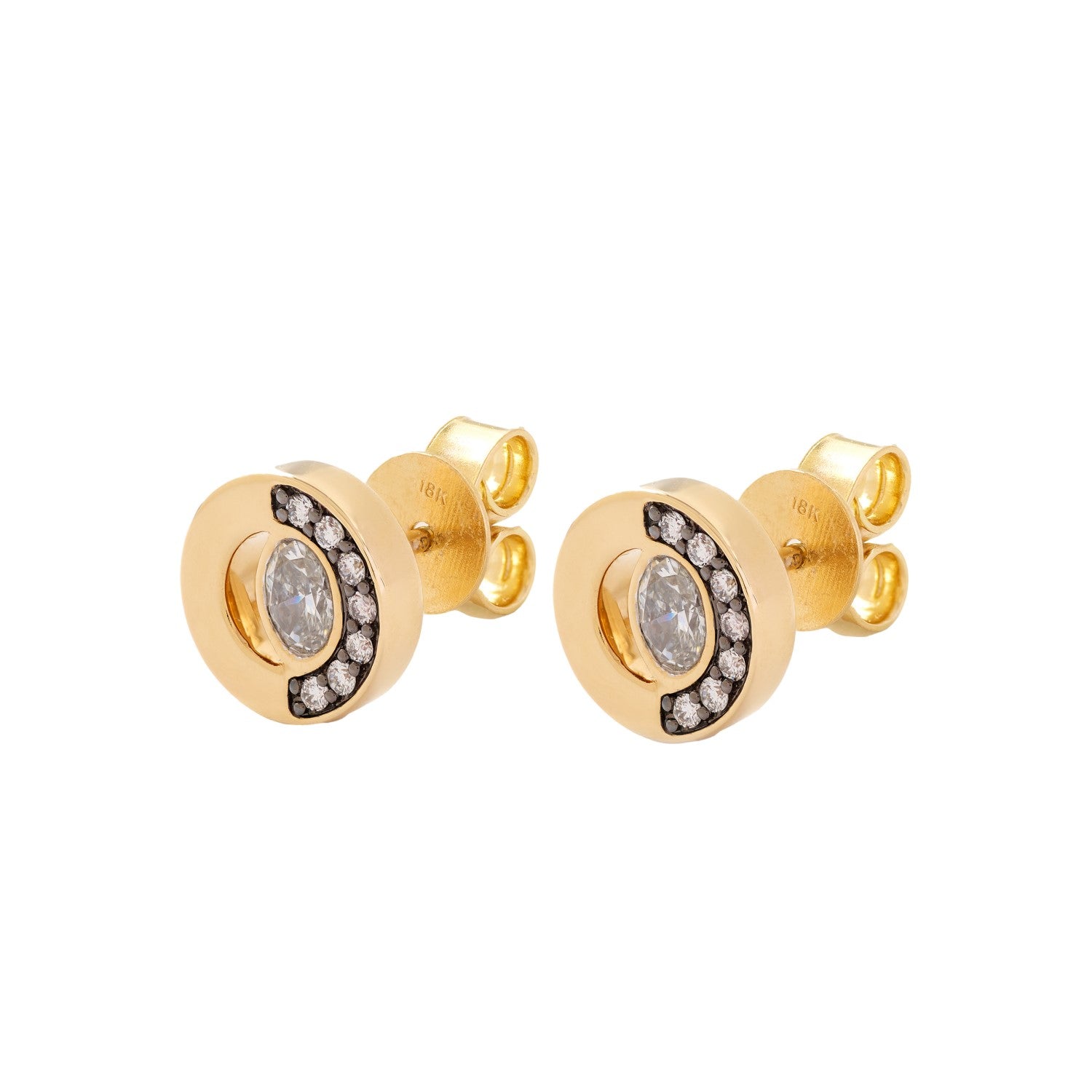 Crescent Stud Earrings