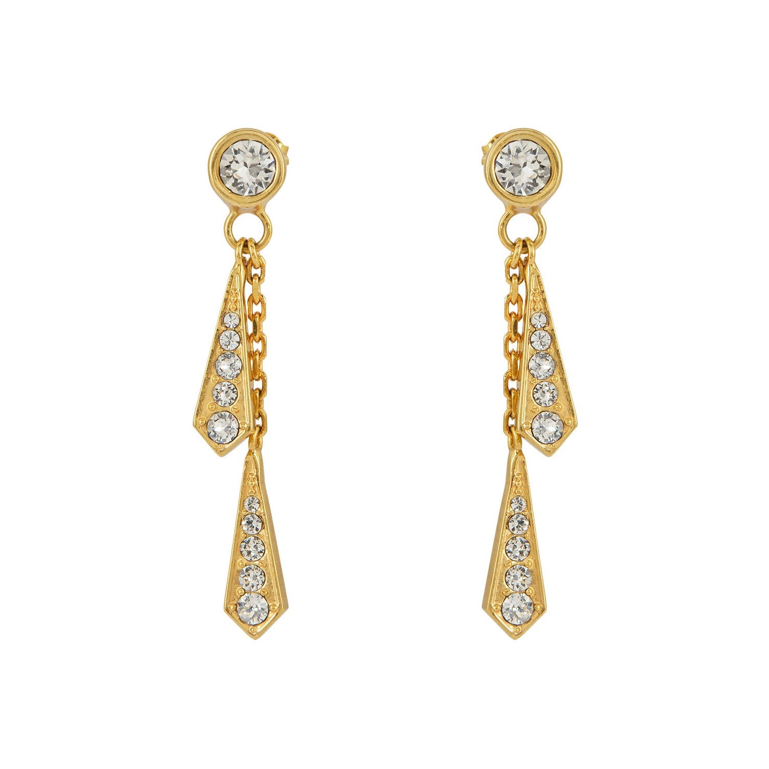 Cascata Drop Earrings - Gold Sonia Petroff Made in Italy La Maison Couture