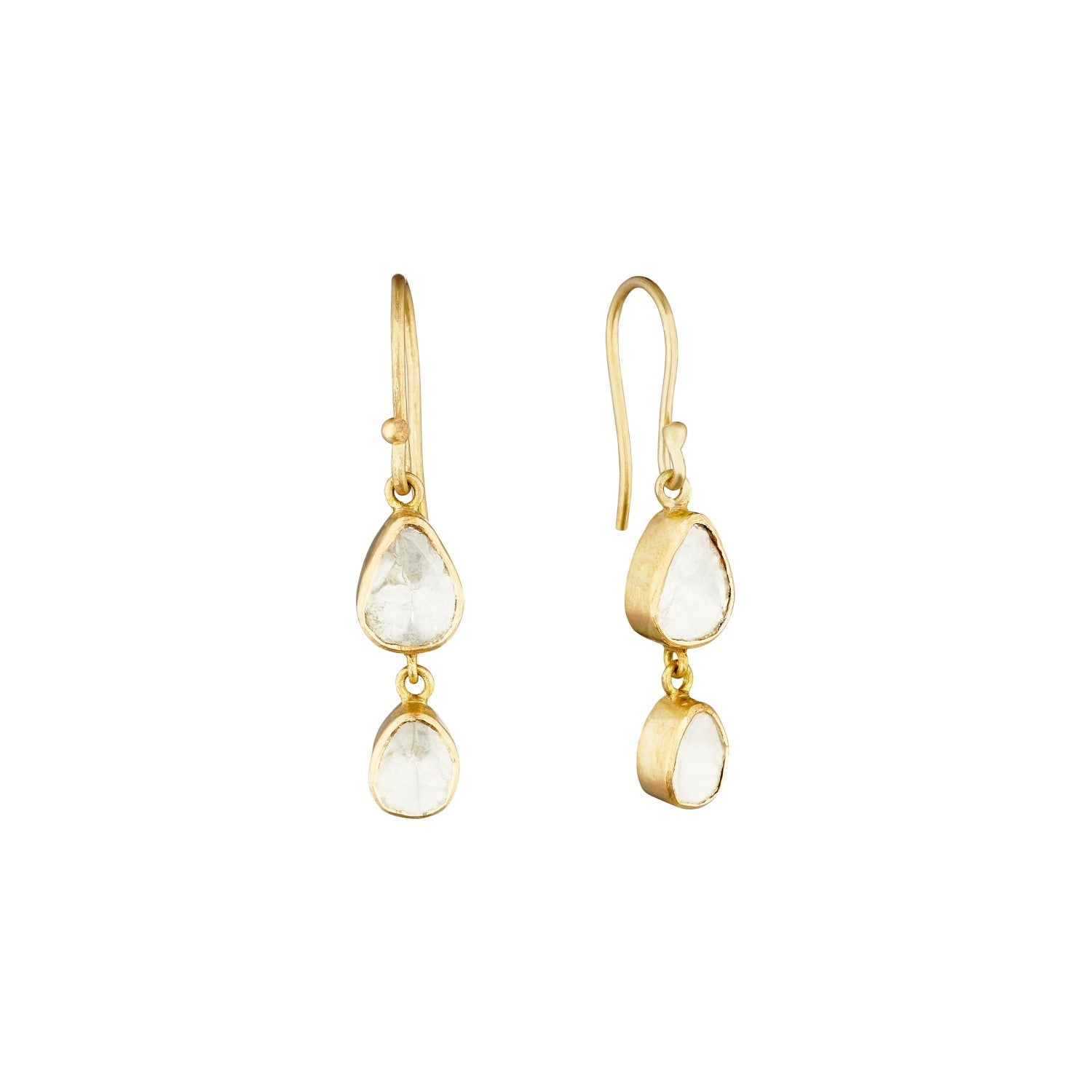 Polki Double Drop Earrings