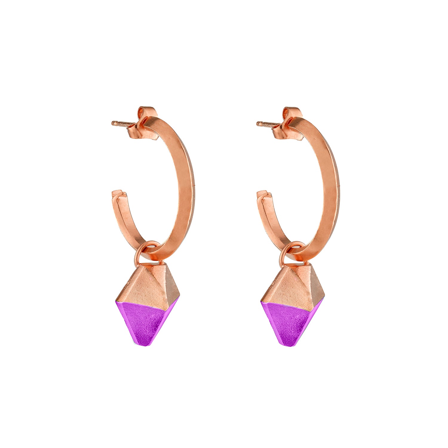 HotRocks Alchemy Hoop Earrings - Rose