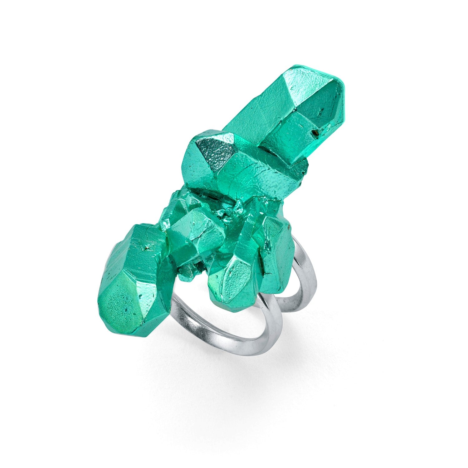 HotRocks Large Cluster Ring - Aqua Green