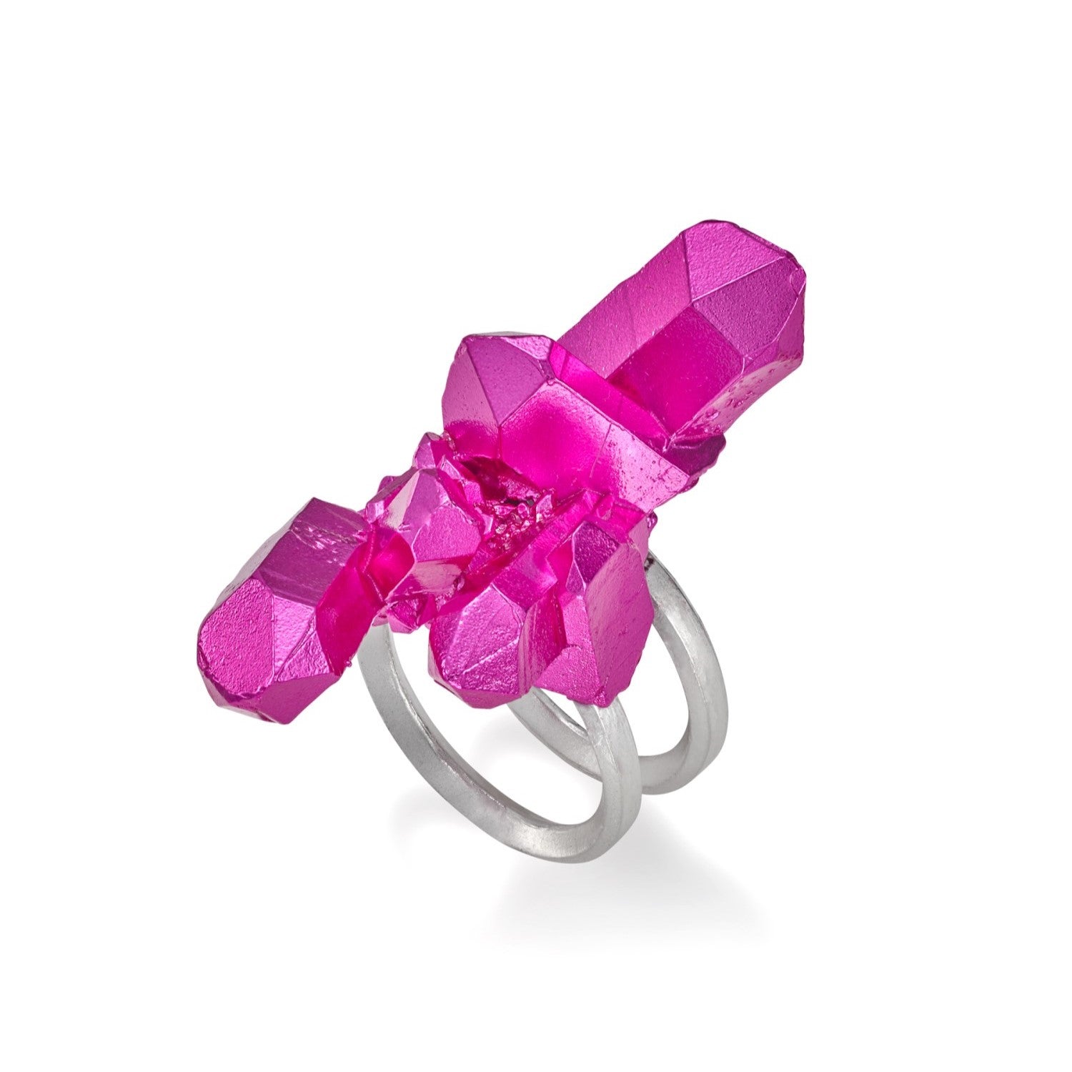 HotRocks Large Cluster Ring - Fuchsia Pink