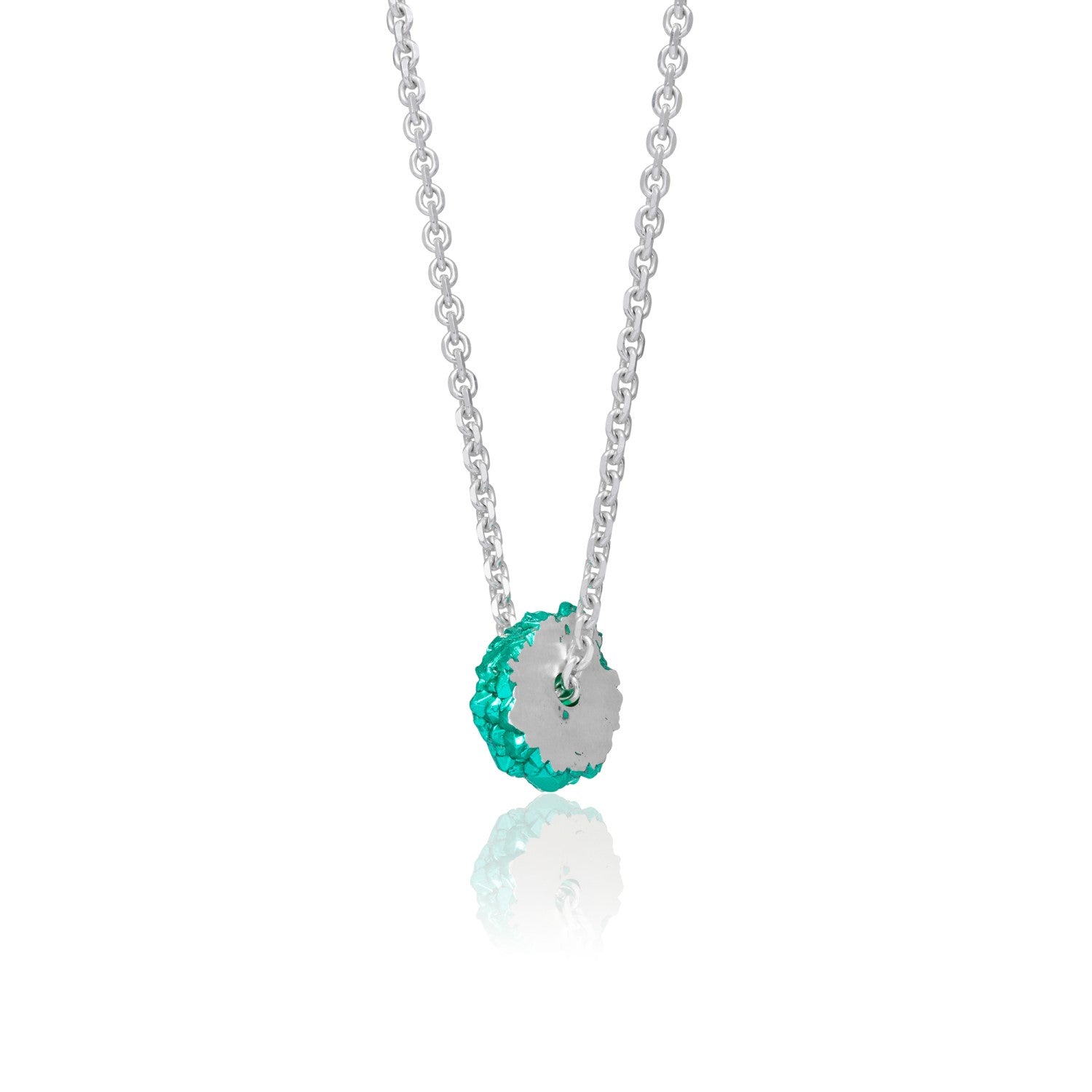 HotRocks Wheel Necklace - Aqua Green