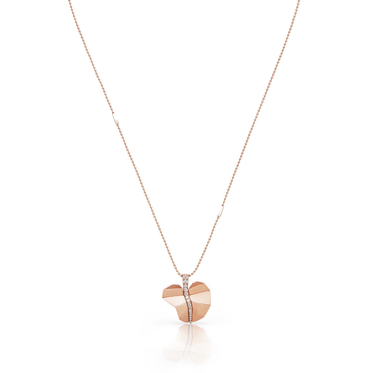 Busia Leaf Necklace - Rose Gold (Large)