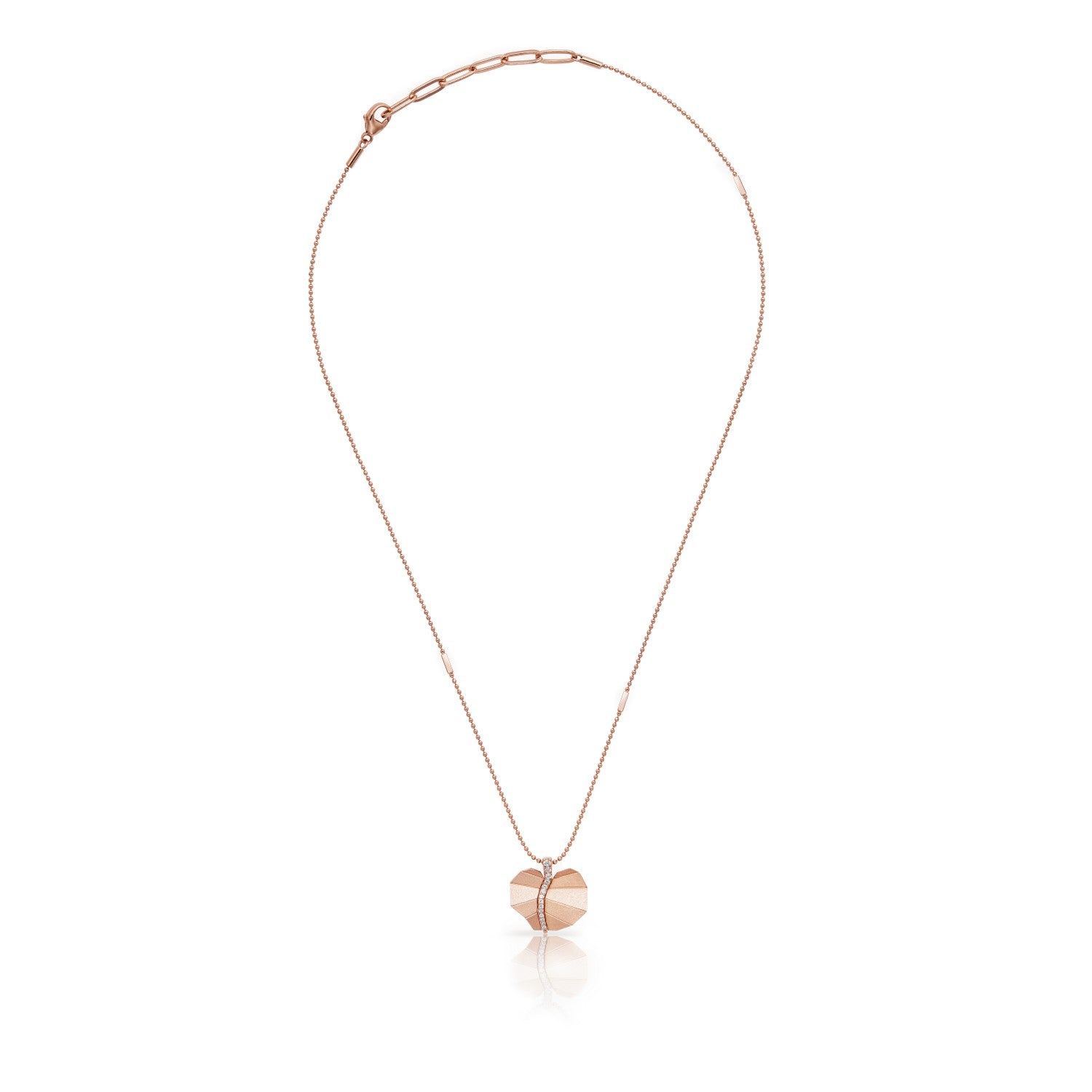 Busia Leaf Necklace - Rose Gold (Small)