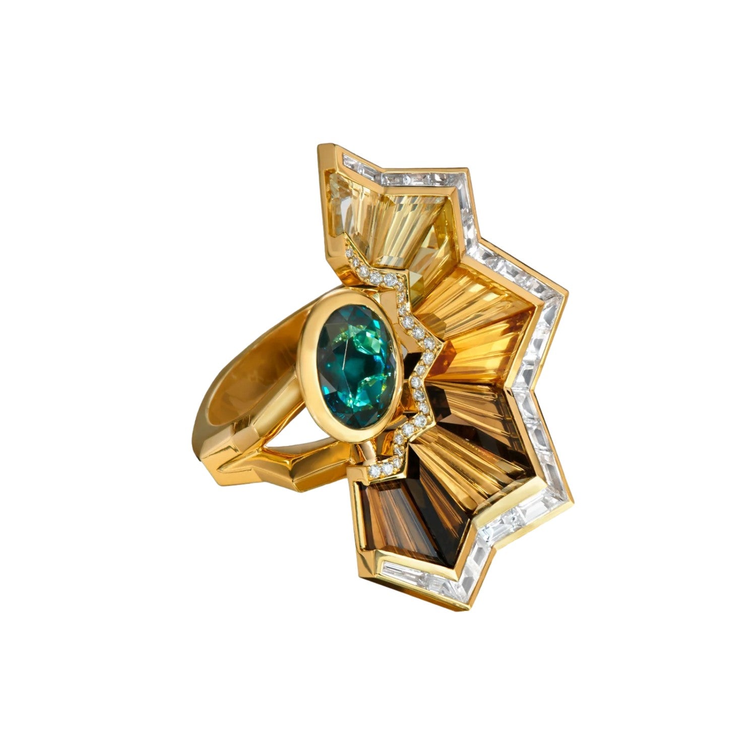 Pleat Tourmaline Ring