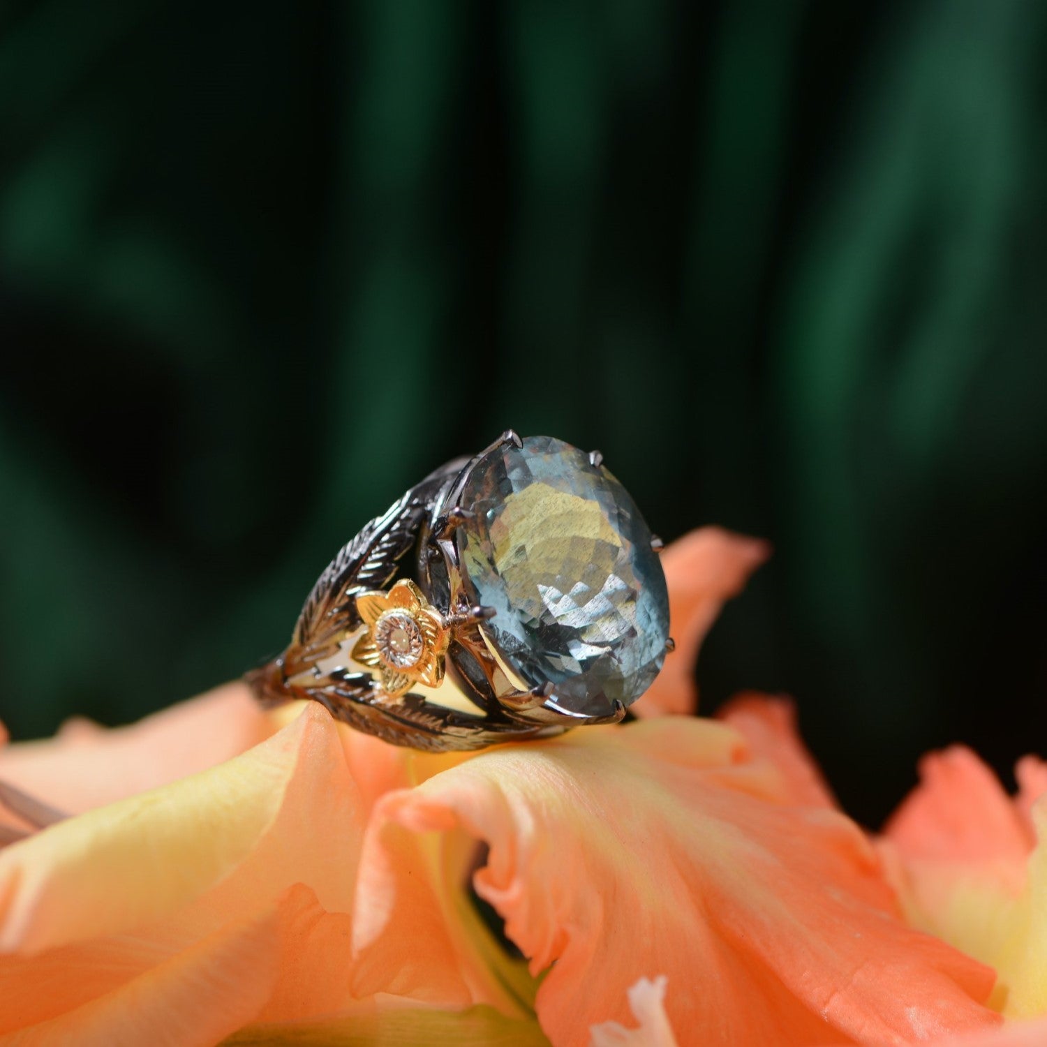 Adore Aquamarine Diamond Ring