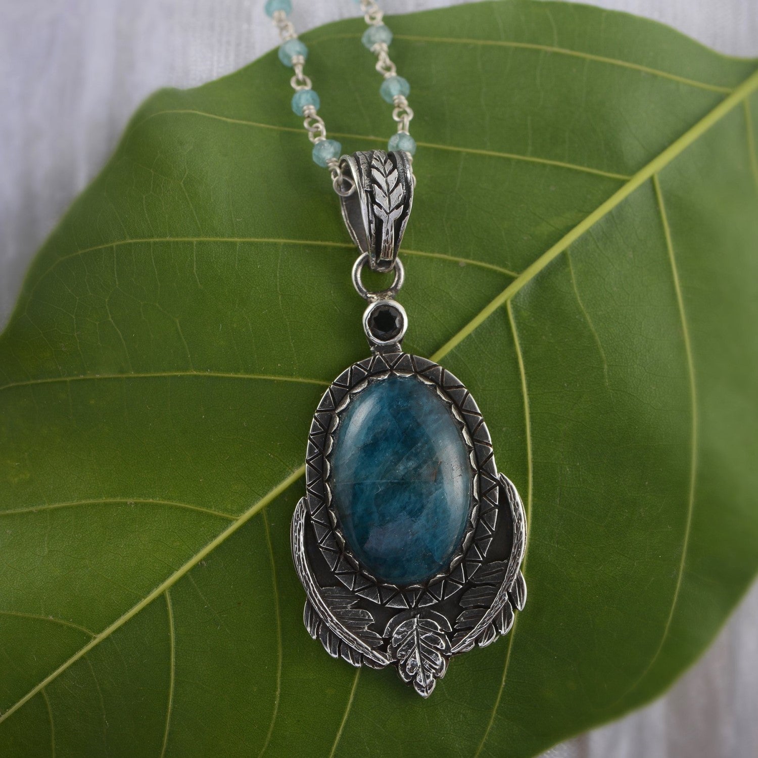 Avalina Apatite Sapphire Pendant