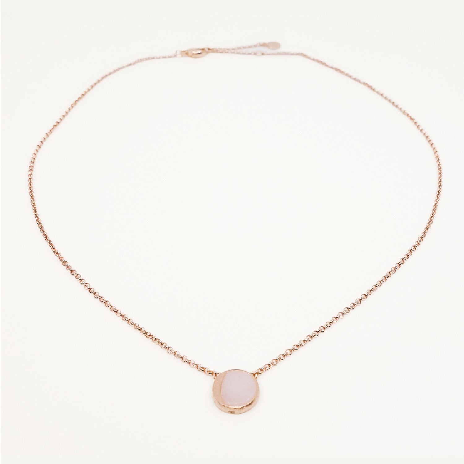 LUNA Rose Gold Flip Pendant Necklace