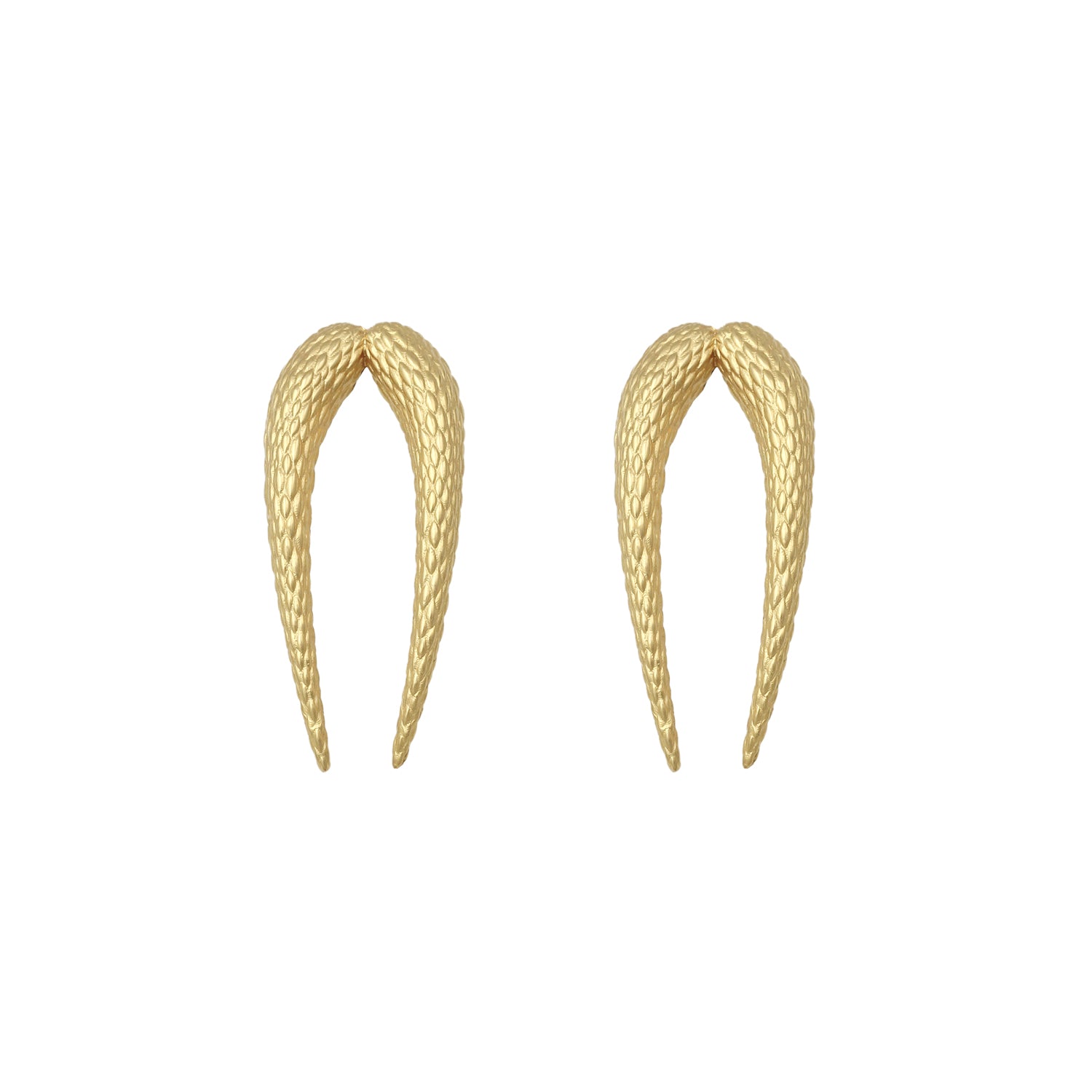 Echoes of The Lyre Earrings in Gold