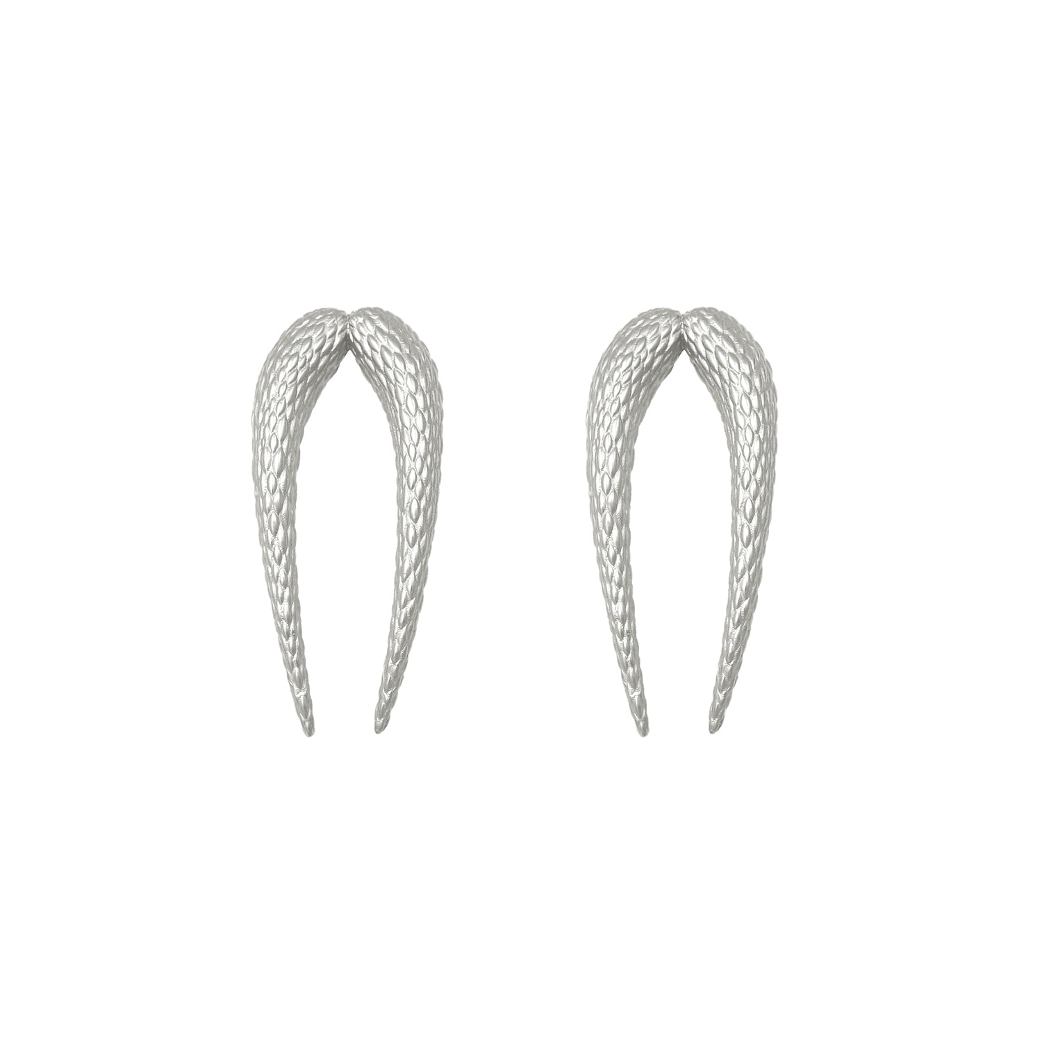 Echoes of The Lyre Earrings in Silver