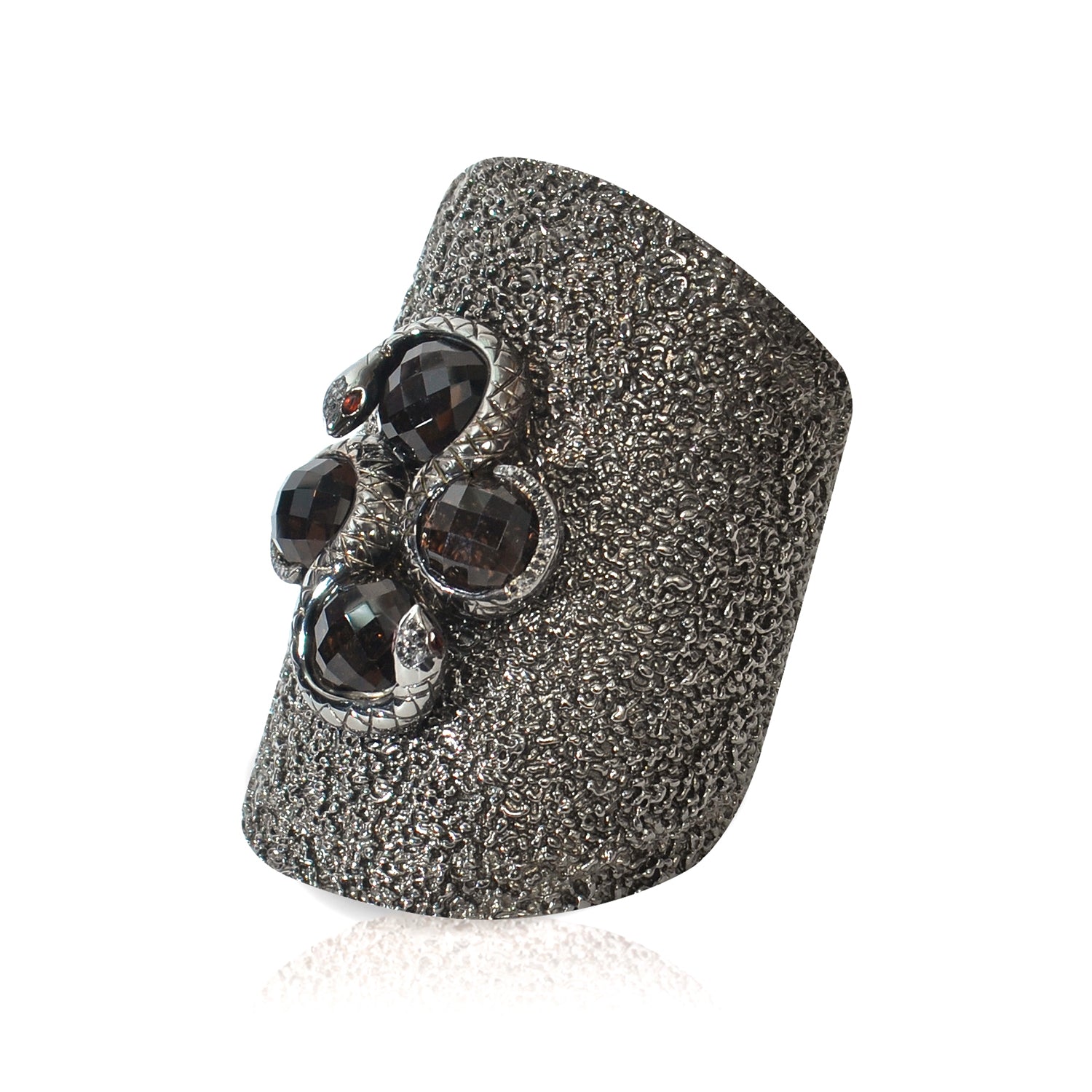 Taylor and Cleopatra Cuff in Rhodium