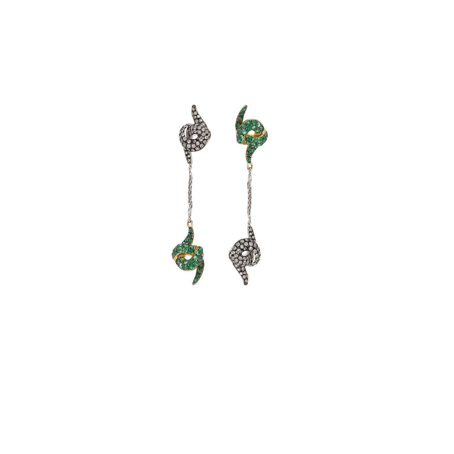 Diamond and Emerald Earrings