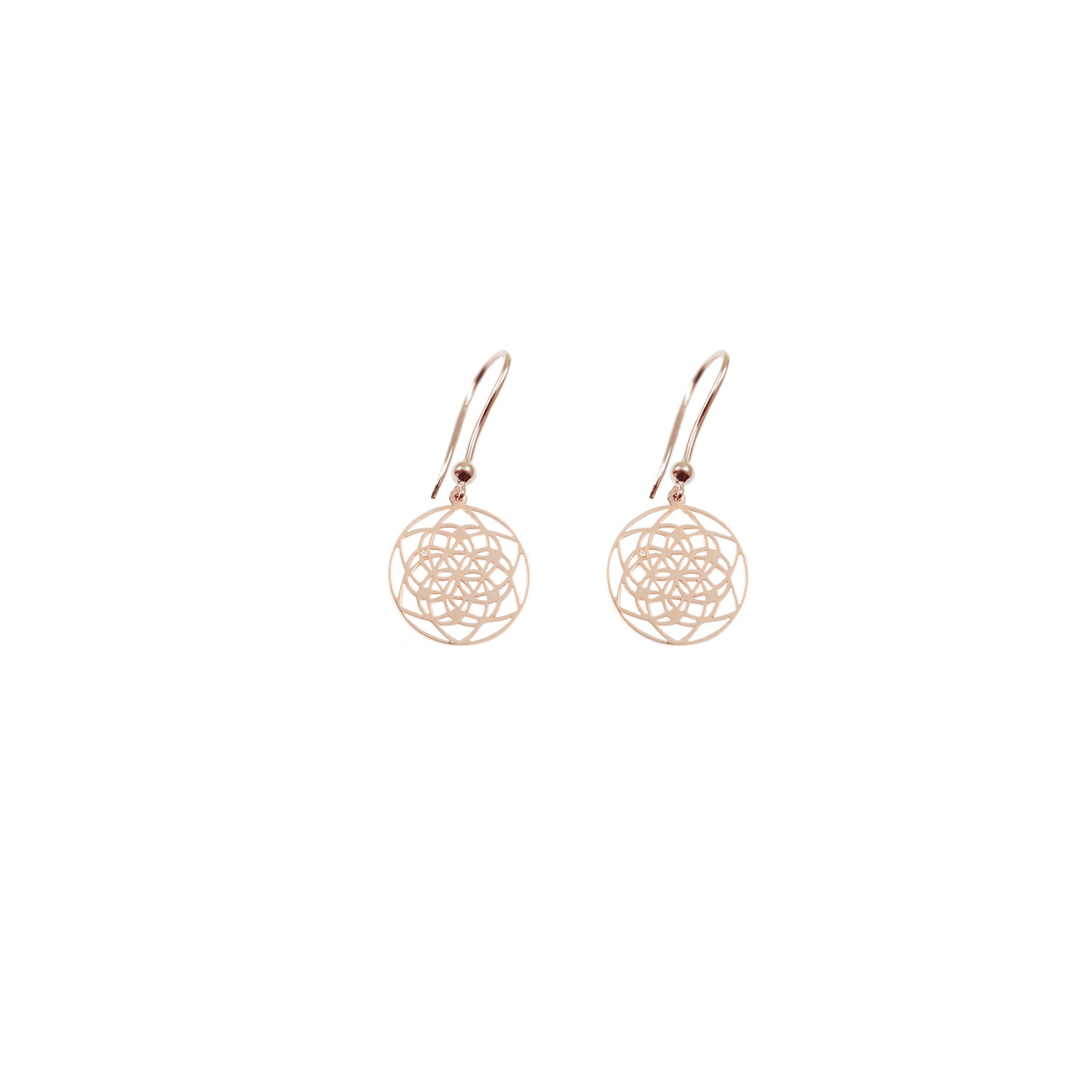 Tiny Flower of Life Earrings