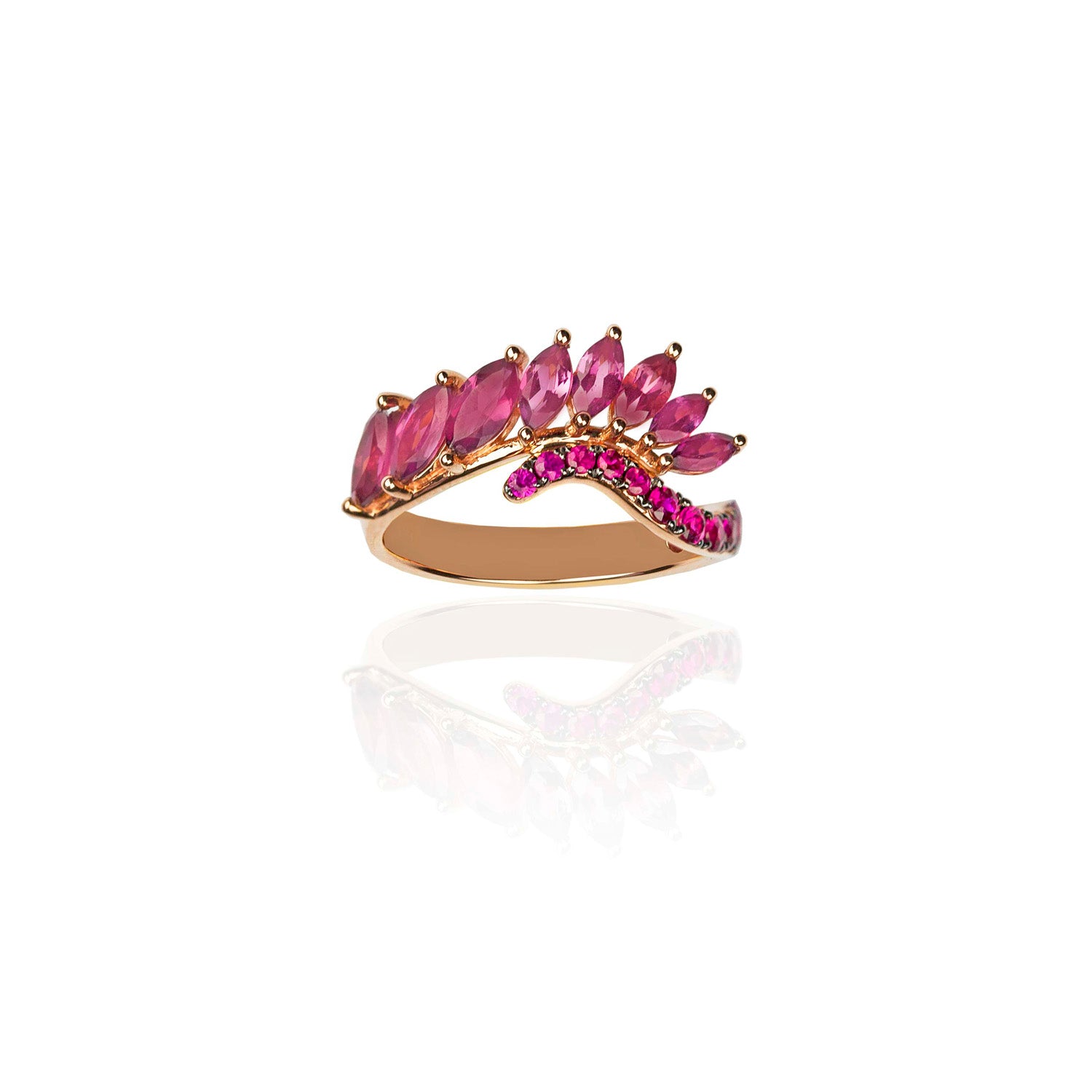 Radiant Rhodolite Ring