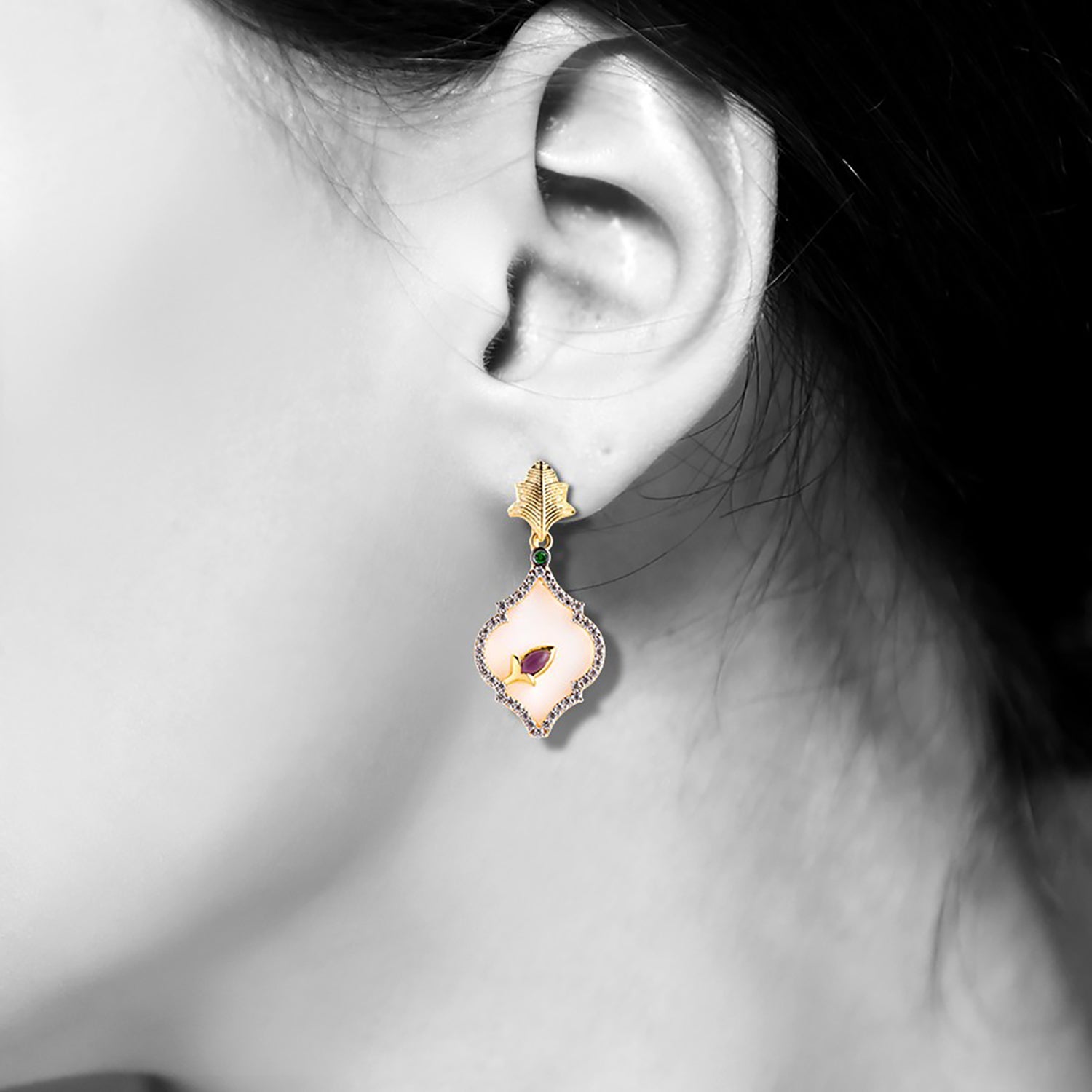 Mother Of Pearl Drop Earrings