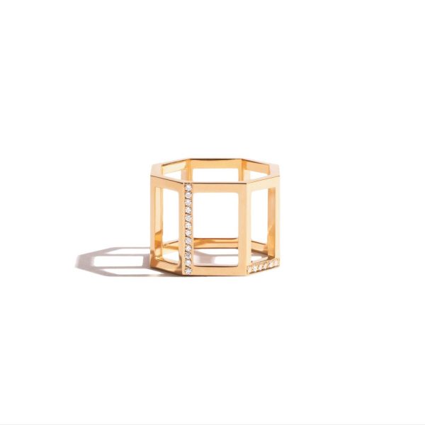 Octogone Structured Ring by Jem