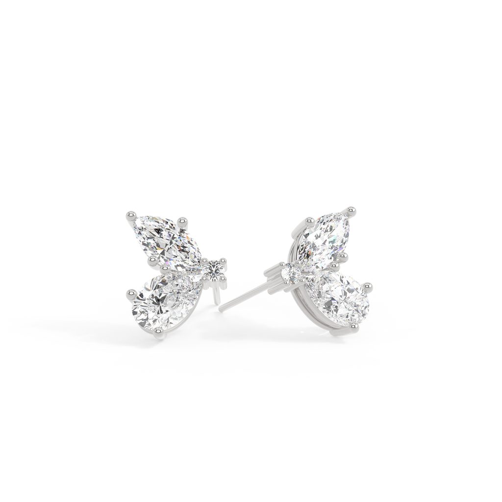 Butterfly Toi et Moi Studs by Sacet