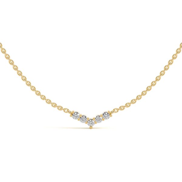 Diamond V-Shape Necklace by Sacet