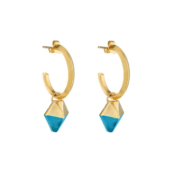 HotRocks Alchemy Hoop Earrings – Sky-Blue by The Rock Hound