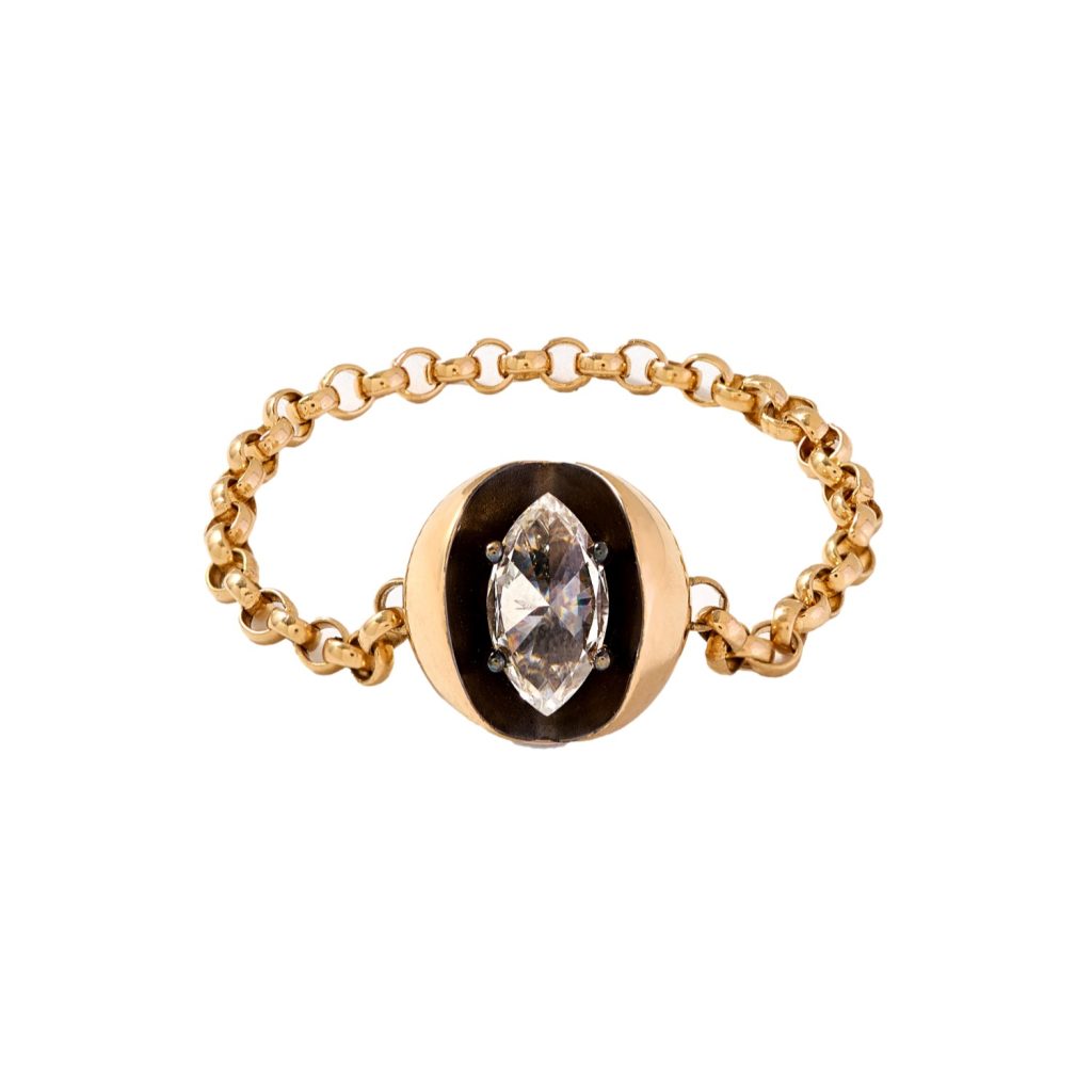 Gaia 18ct Gold Chain Ring by Skydiamond