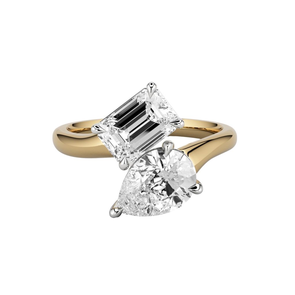 Onda 2.16ct Toi & Moi Ring by Skydiamond