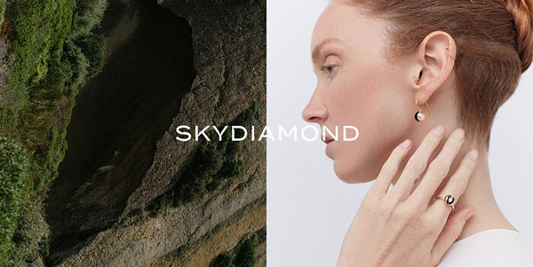 Skydiamond X Lily Cole sustainable jewellery made in Britain